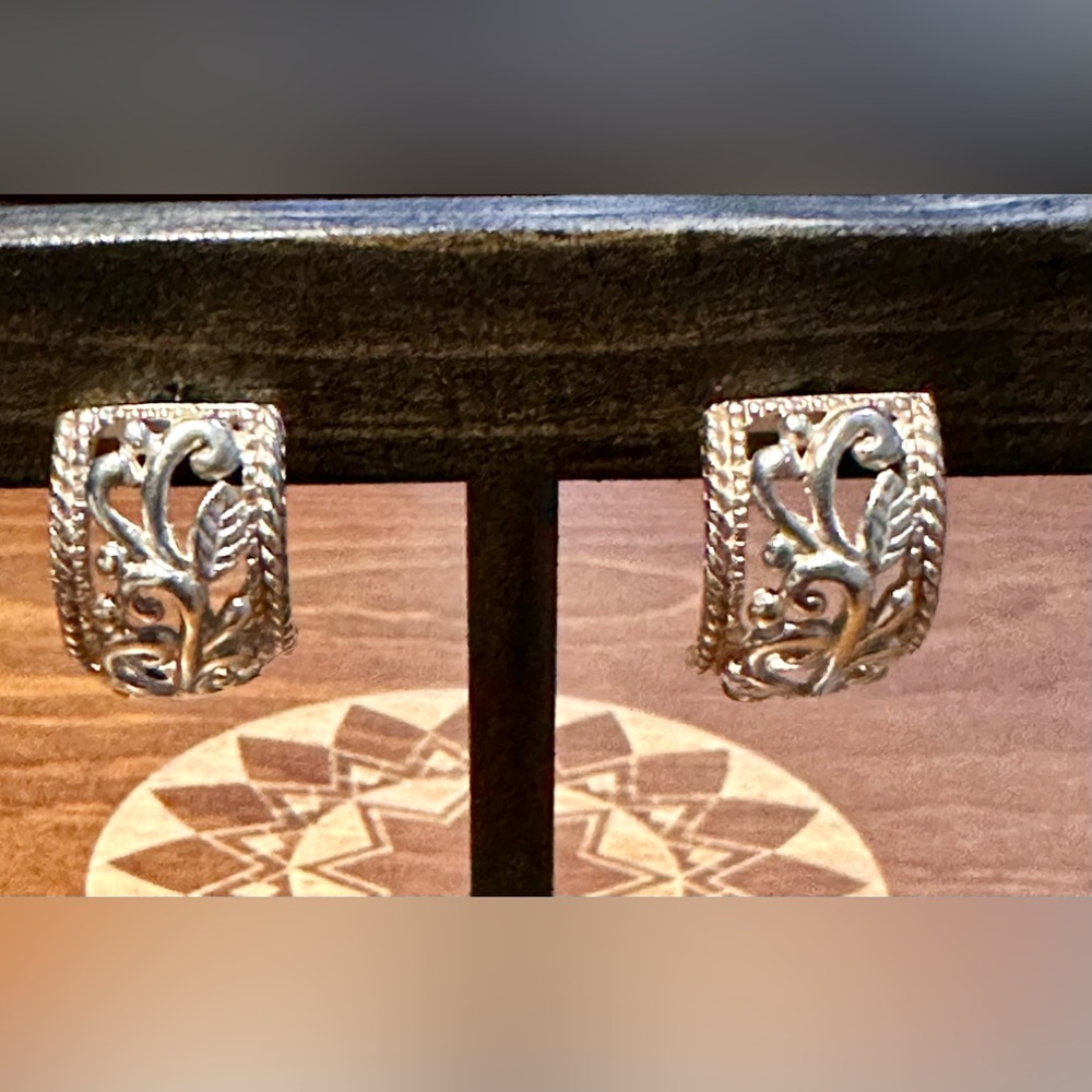 Silver earrings